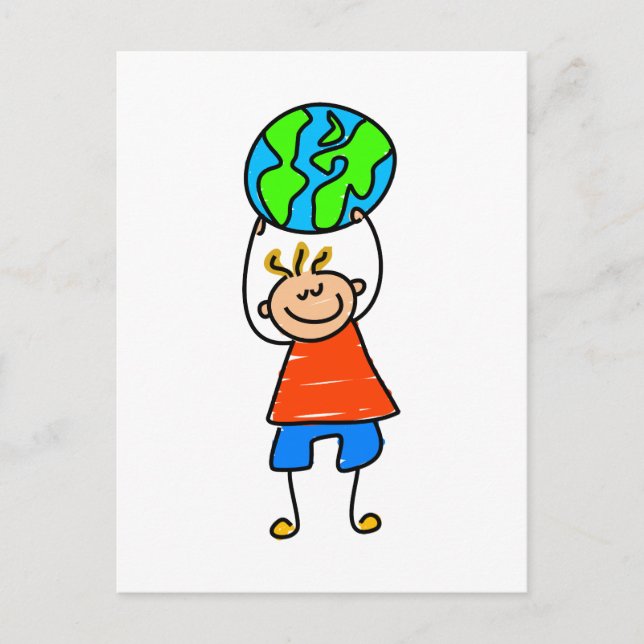 Globe Kid Postcard (Front)