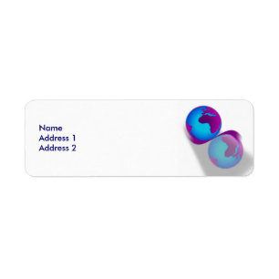 Globe Label Return Address Label