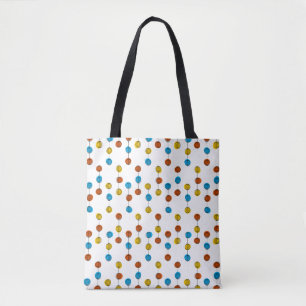 Globe Lines all over tote orange back Bag