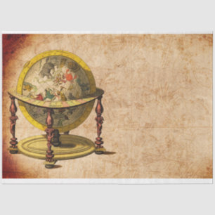 Globe Map Vintage 20x30 Decoupage Tissue Paper