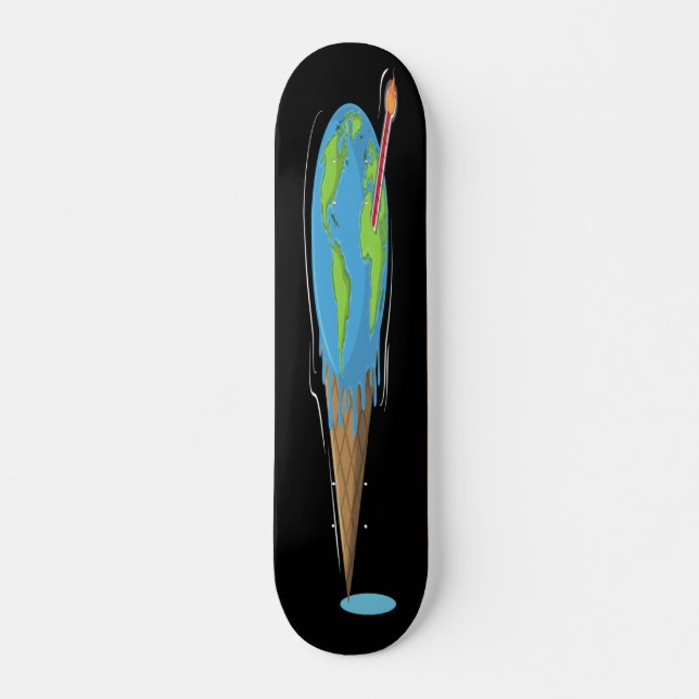 Globe Melting Thermometer Skateboard (Front)