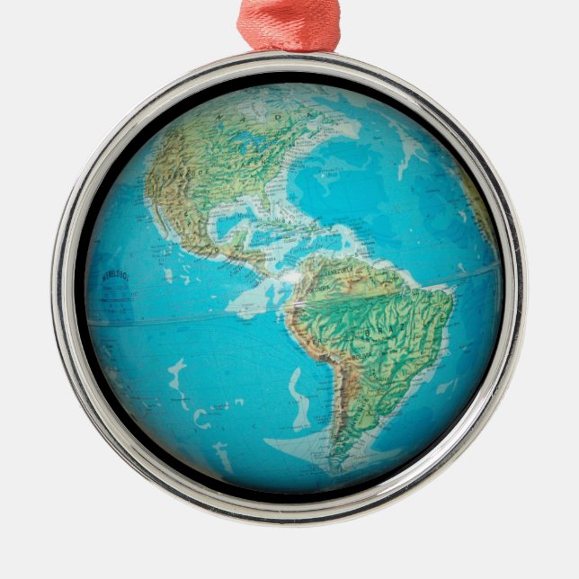 Globe Metal Tree Decoration (Front)
