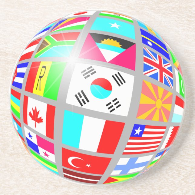 Globe Of Flags Coaster (Front)