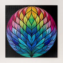 Globe of Rainbow Colours Jigsaw Puzzle