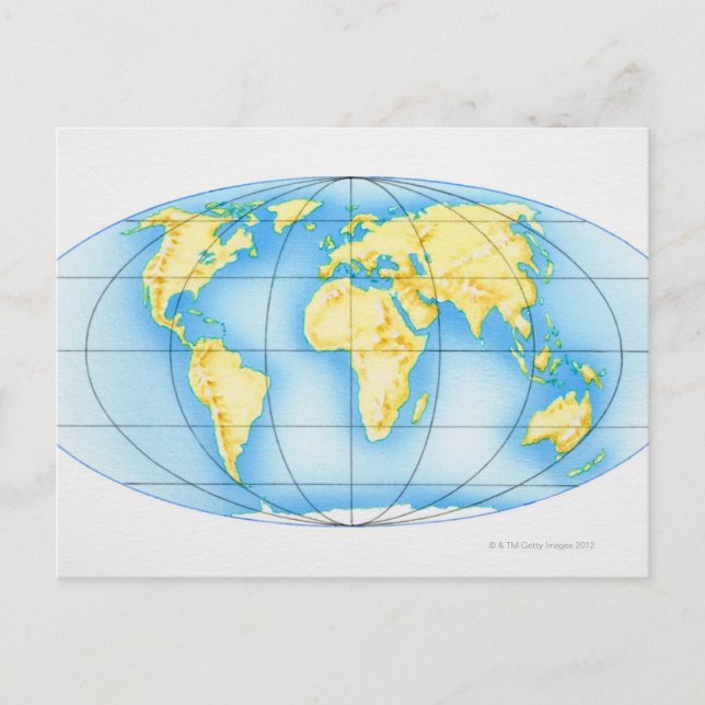 Globe of the World Postcard (Front)