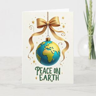 Globe Ornament Christmas Card
