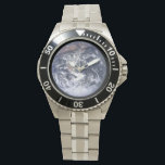 Globe Picture Watch<br><div class="desc">Picture of Globe on watch face. Picture of Earth,  the globe,  the world,  on watch face.</div>