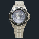 Globe Picture Watch<br><div class="desc">Picture of Globe on watch face. Picture of Earth,  the globe,  the world,  on watch face.</div>