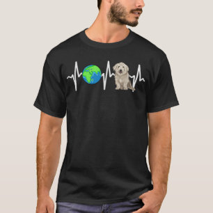 Globe Planet Earth Glen of Imaal Terrier Heartbeat T-Shirt