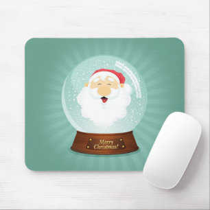 Globe Santa Claus Face Mouse Pad
