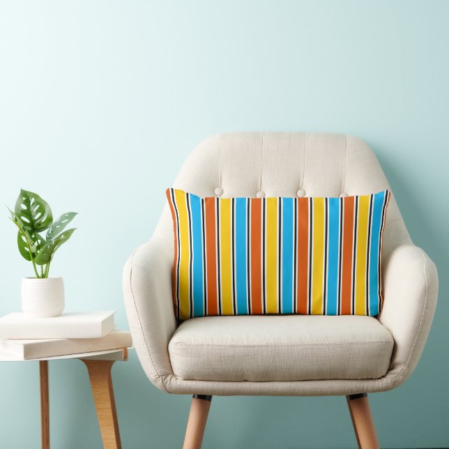 Globe Stripe Classic throw pillow lumbar (Chair)