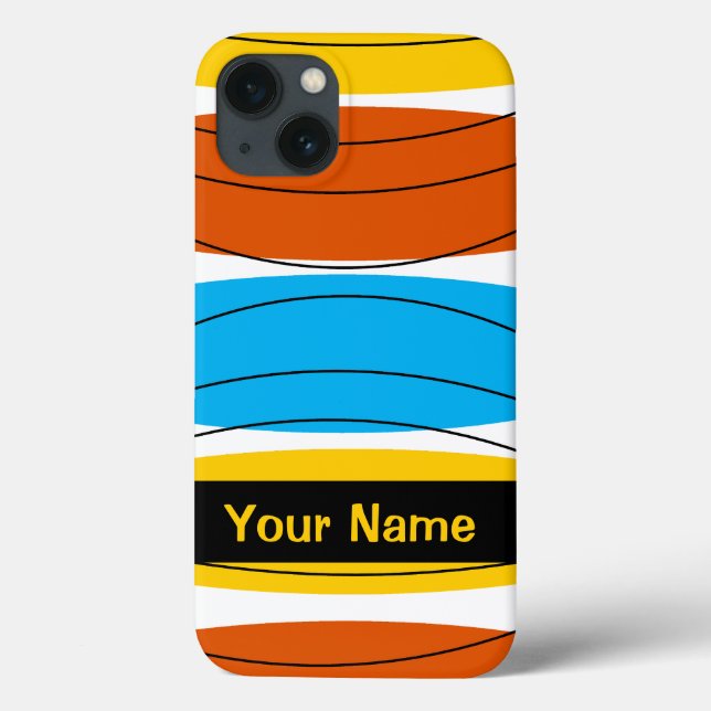 Globe Stripe 'Name' iPad mini barely there case (Back)
