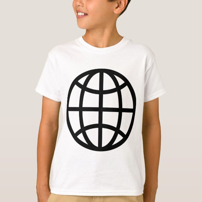 Globe Symbol - Black T-Shirt (Front)