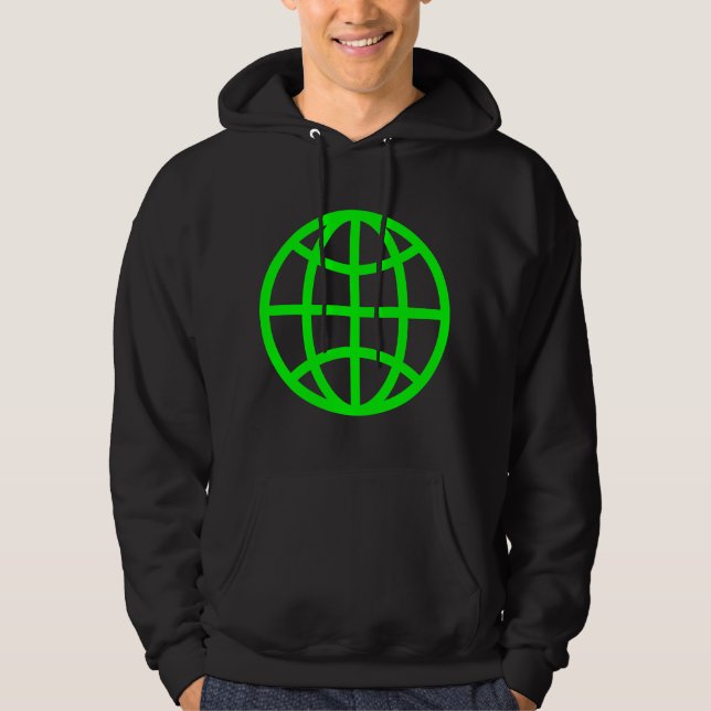 Globe Symbol - Green Hoodie (Front)