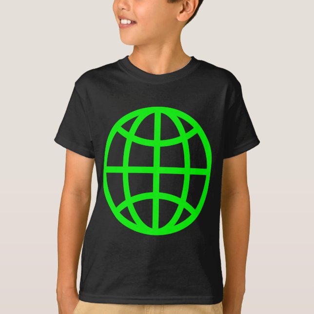 Globe Symbol - Green T-Shirt (Front)