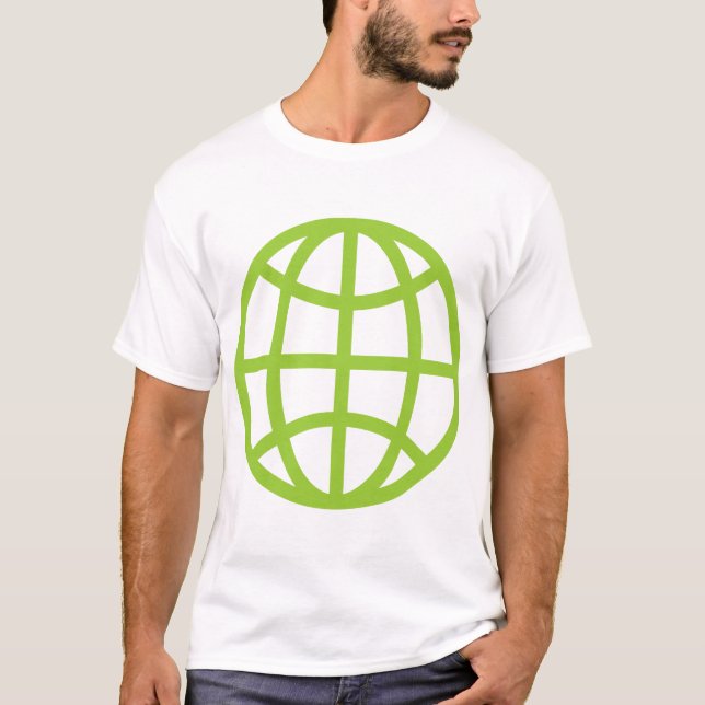 Globe Symbol - Martian Green T-Shirt (Front)