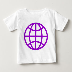 Globe Symbol - Purple Baby T-Shirt