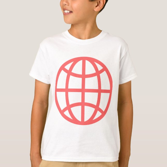 Globe Symbol - Tropical Pink T-Shirt (Front)