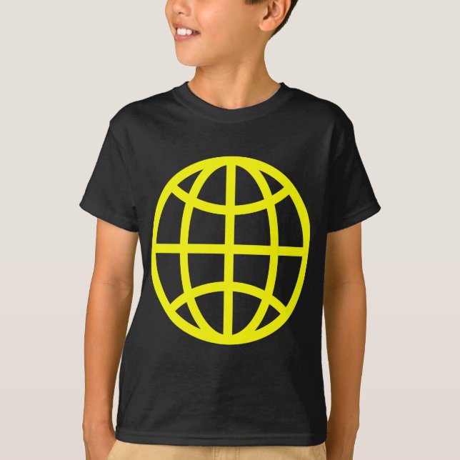 Globe Symbol - Yellow T-Shirt (Front)