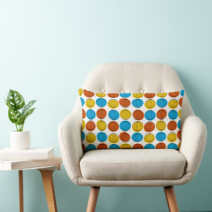 Globe throw pillow yellow back lumbar