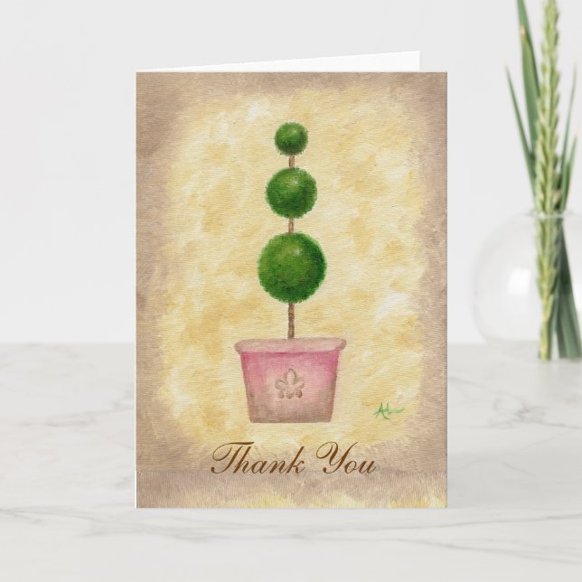Globe Topiary thank you card (Front)