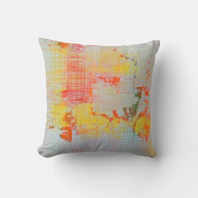 Globetrotter 16 x 16 Poly Throw Pillow (Front)