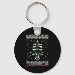 Glocking Around The Christmas Tree Ugly Christmas Key Ring