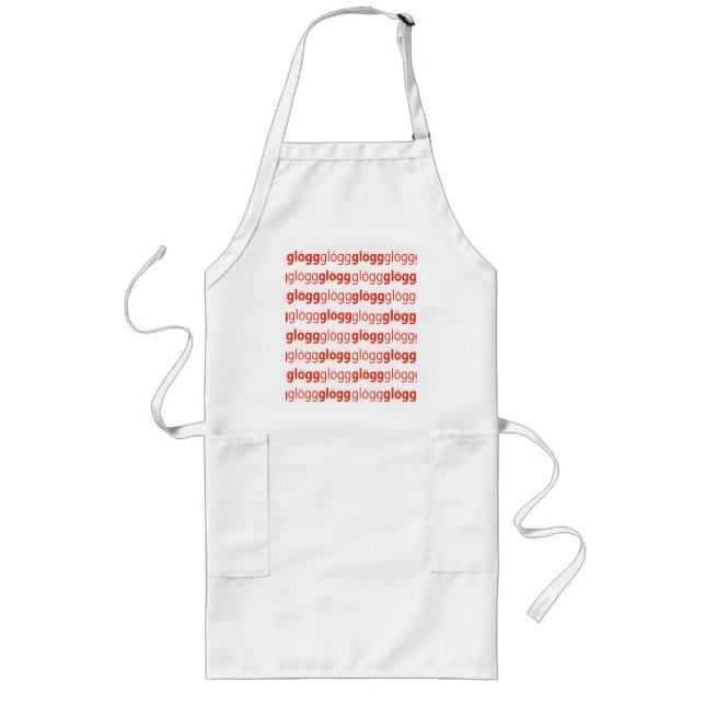 Glogg Glogg Glogg Funny Swedish Long Apron (Front)