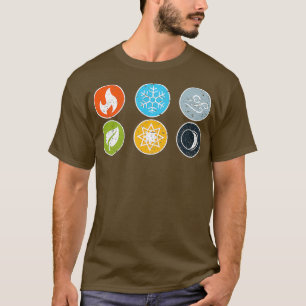 Gloomhaven Elements Symbol Fire Ice Air Earth T-Shirt
