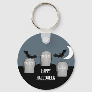 Gloomy Graveyard Halloween Keychain