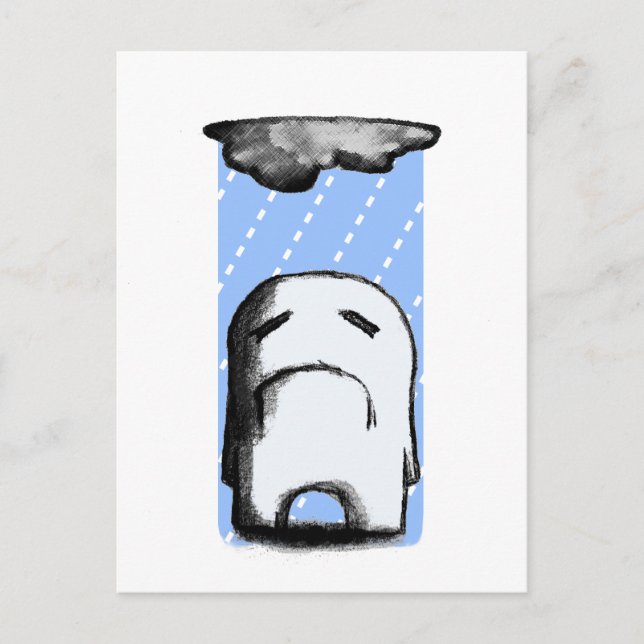 Gloomy With a Chance of Rain Postcard (Front)
