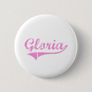 Gloria Classic Style Name 6 Cm Round Badge