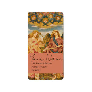 Gloria in Excelsis (1893) by Evelyn De Morgan  Label