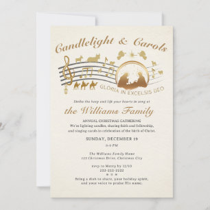 Gloria in Excelsis Deo Christmas Carols Gathering Invitation