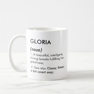 Gloria name, Editable name, Custom name Coffee Mug