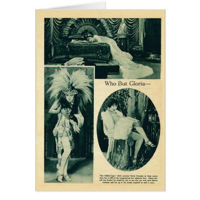 Gloria Swanson 1922 vintage portraits card (Front)