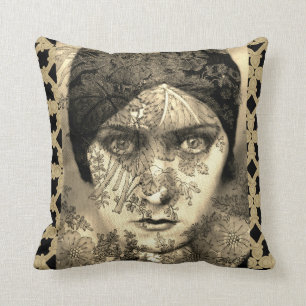 Gloria Swanson With Lace Accent Pillow