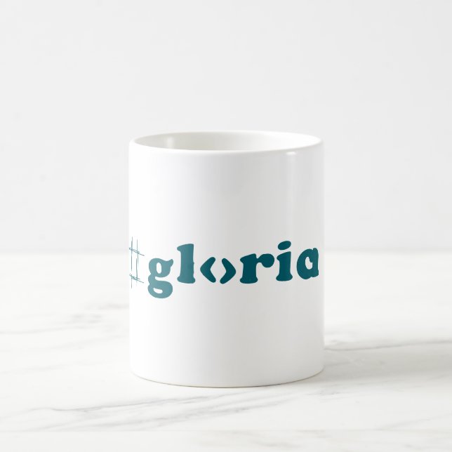 Gloria Typography Coffee Mug (Center)