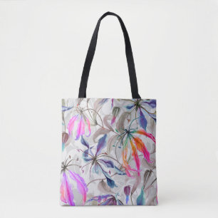 Gloriosa Lily Flowers: Elegant Watercolor Tote Bag