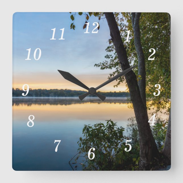 Glorious Autumn Morning Wall Clock (Front)