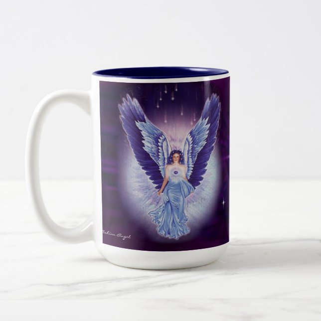 Glorious Blue Sapphire Angel Mug (Left)