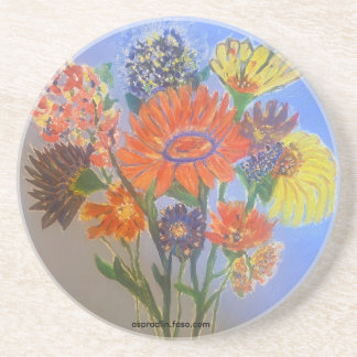 Glorious Floral Handpainted Bouquet Design Coaster