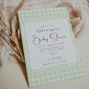 Glorious Gingham Baby Shower Invitation