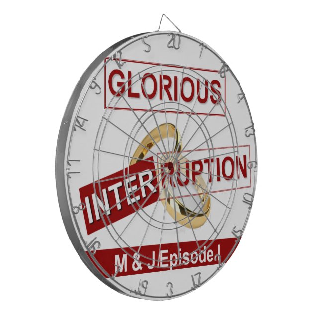 Glorious Interruption: A Golden Beginning Dartboard (Front Left)