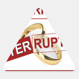 Glorious Interruption: A Golden Beginning Triangle Sticker