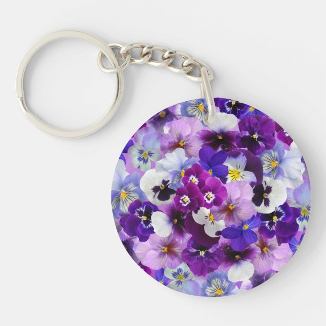 Glorious Pansies, Key Ring (Front)