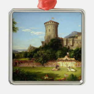 Glorious Past (Mediaeval Joust) (Vintage Art) Metal Ornament