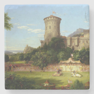 Glorious Past (Mediaeval Joust) (Vintage Art) Stone Coaster