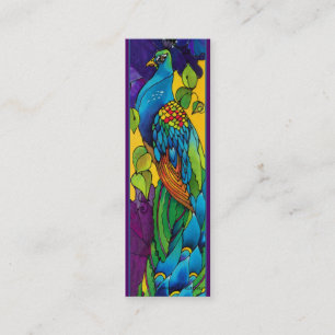 Glorious Peacock Bookmark Business Card/Profile Mini Business Card