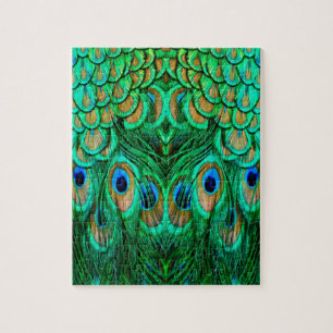 Glorious Peacock Feathers Jigsaw Puzzle